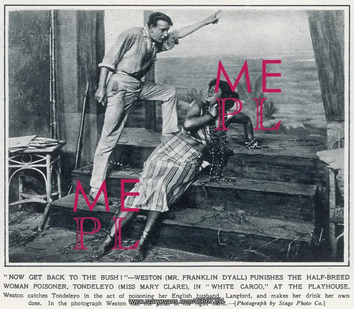 : A scene from White Cargo by Leon Gordon : A scene from White Cargo by Leon Gordon
