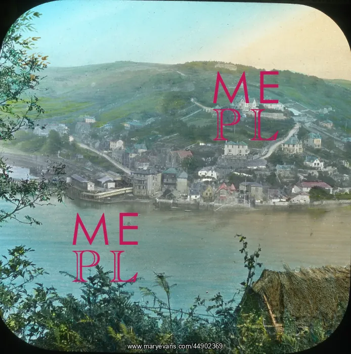 : Scenery of Devon - Kingswear from Dartmouth : Scenery of Devon - Kingswear from Dartmouth