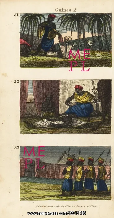 : Scenes with the King of Dahomey, Guinea, 1820 : Scenes with the King of Dahomey, Guinea, 1820