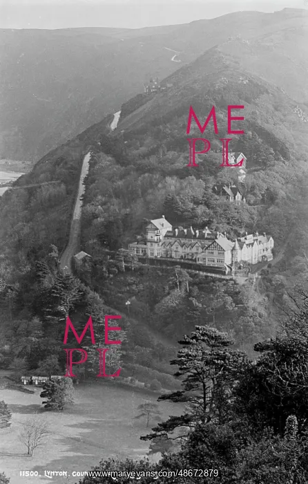 : Scenic View of Lynton from the Hill : Scenic View of Lynton from the Hill