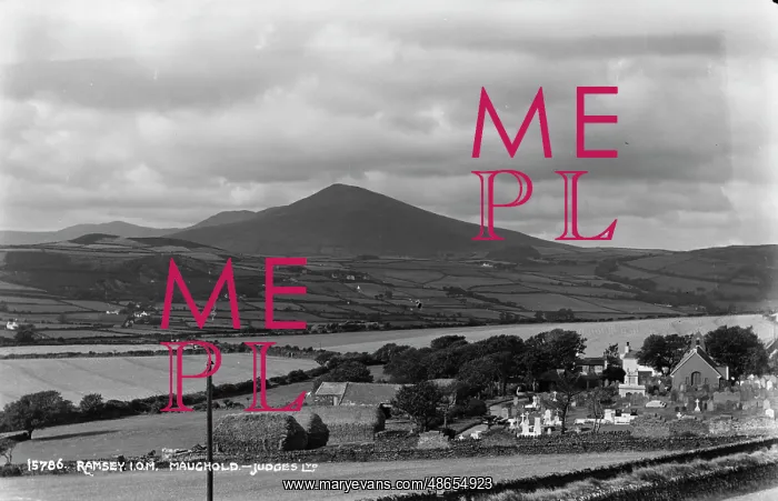 : Scenic View of Maughold with the Mountains in the Background : Scenic View of Maughold with the Mountains in the Background