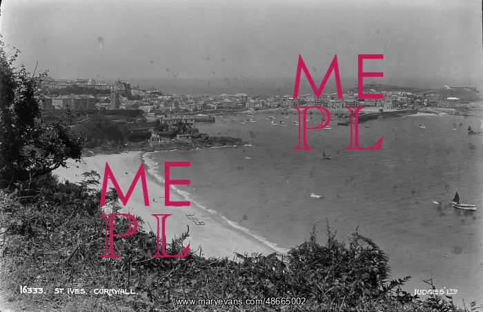 : Scenic View of St. Ives, Cornwall : Scenic View of St. Ives, Cornwall