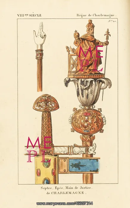 : Sceptre, sword and hand of justice of Charlemagne : Sceptre, sword and hand of justice of Charlemagne