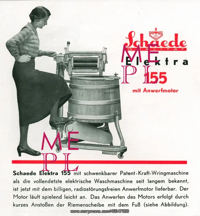 : Schaede washing machine advert : Schaede washing machine advert