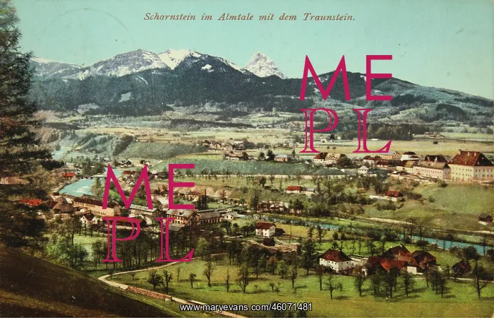 : Scharnstein im Almtal with Traunstein (Upper : Scharnstein im Almtal with Traunstein (Upper