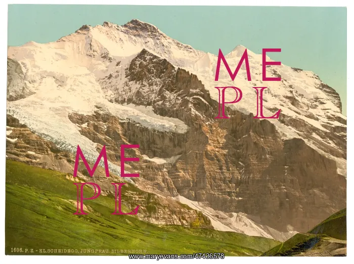 : Scheidegg, Jungfrau and Silberhorn, Bernese Oberland, Switze : Scheidegg, Jungfrau and Silberhorn, Bernese Oberland, Switze