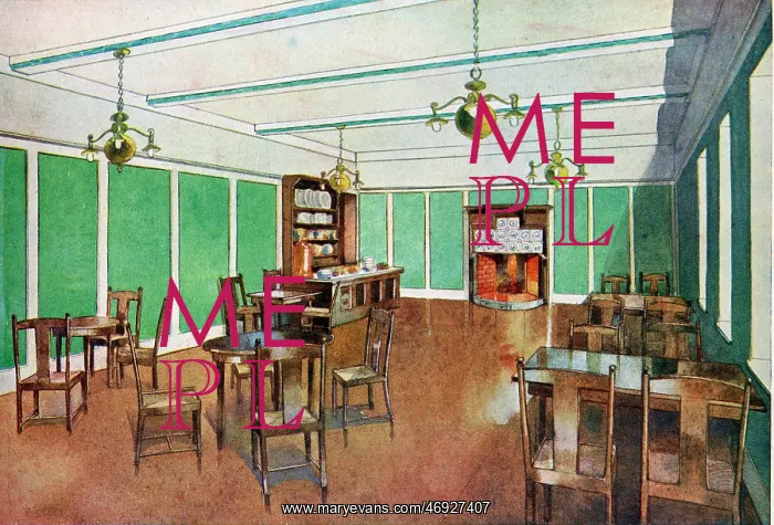 : Scheme for luncheon and dining-room, 1909 : Scheme for luncheon and dining-room, 1909