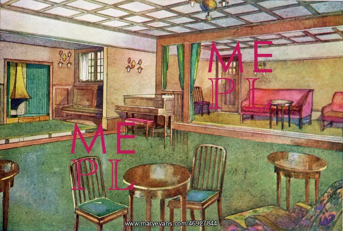 : Scheme for a tea room and club room : Scheme for a tea room and club room