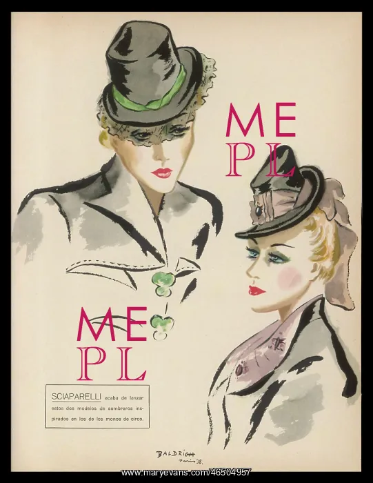 : Schiaparelli Hats 1938 : Schiaparelli Hats 1938