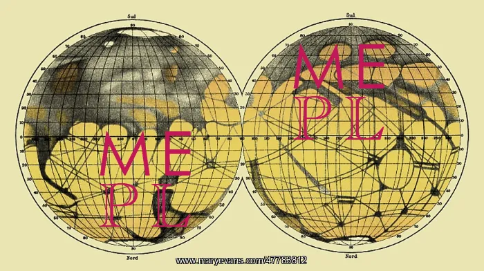 : Schiaparelli Map, Canali of Mars, 1898 : Schiaparelli Map, Canali of Mars, 1898
