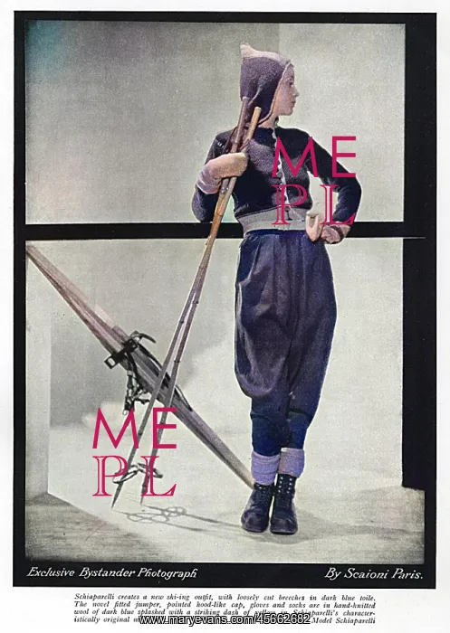 : Schiaparelli ski oufit, 1929 : Schiaparelli ski oufit, 1929