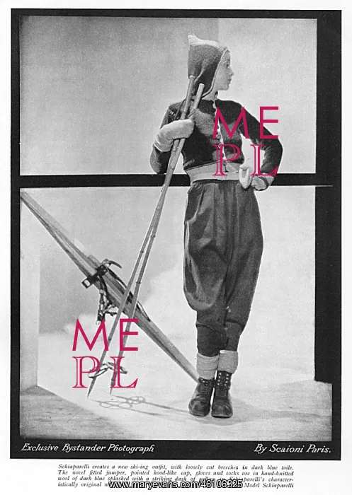 : Schiaparelli ski oufit, 1929 : Schiaparelli ski oufit, 1929