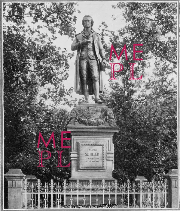 : Schiller. FRIEDRICH VON SCHILLER (1759 - 1805), Statue of the German writer, poet : Schiller. FRIEDRICH VON SCHILLER (1759 - 1805), Statue of the German writer, poet