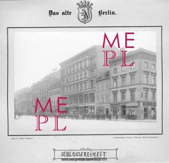 : Schlossfreiheit in Berlin, around 1885 : Schlossfreiheit in Berlin, around 1885
