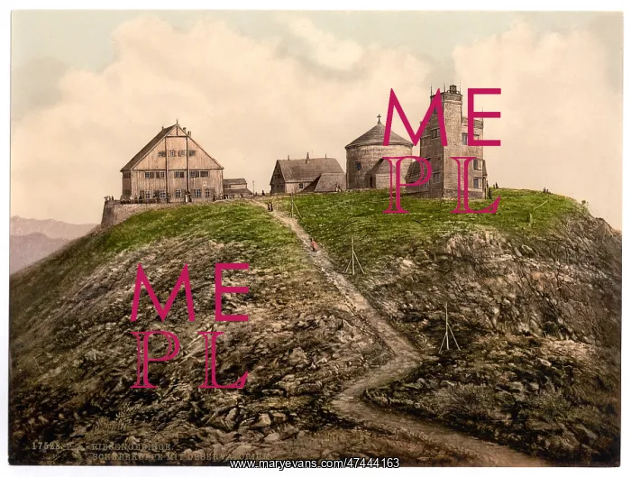 : The Schneekoppe and Observatory, Riesengebirge, Germany : The Schneekoppe and Observatory, Riesengebirge, Germany