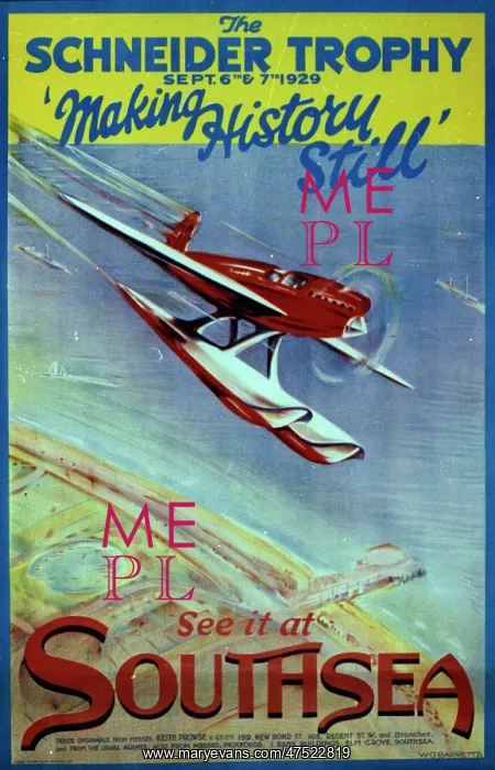 : Schneider Trophy Poster - Southsea : Schneider Trophy Poster - Southsea