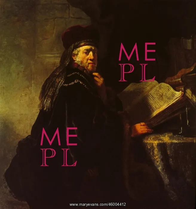 : A scholar seated at a desk, by Rembrandt : A scholar seated at a desk, by Rembrandt
