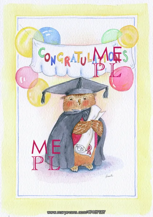 : Scholarly Owl - Congratulations : Scholarly Owl - Congratulations