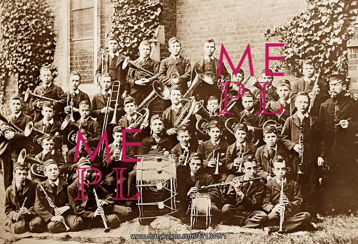  : School Band, Rusell Hill Schools, Purley, Victorian period