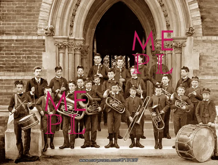  : School Band, Rusell Hill Schools, Purley, Victorian period