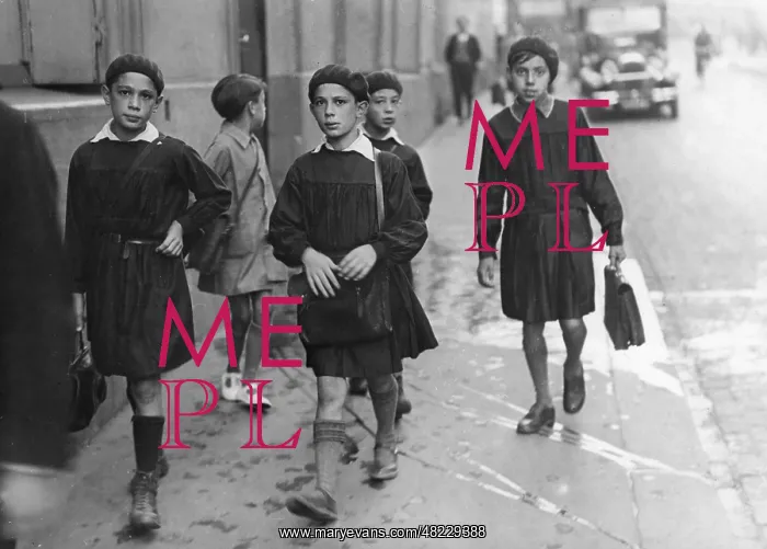 : School boys in Paris, 1935 : School boys in Paris, 1935