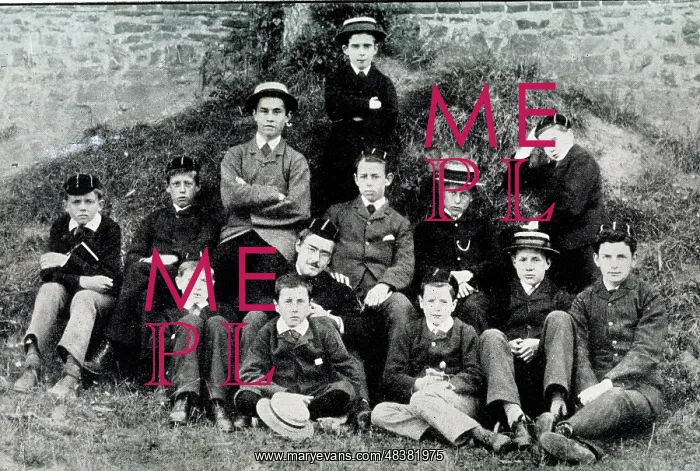 : School group with Rudyard Kipling aged 16 in centre : School group with Rudyard Kipling aged 16 in centre