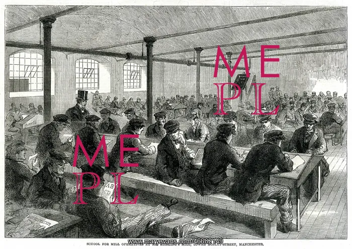 : School for mill operatives in Manchester 1862 : School for mill operatives in Manchester 1862