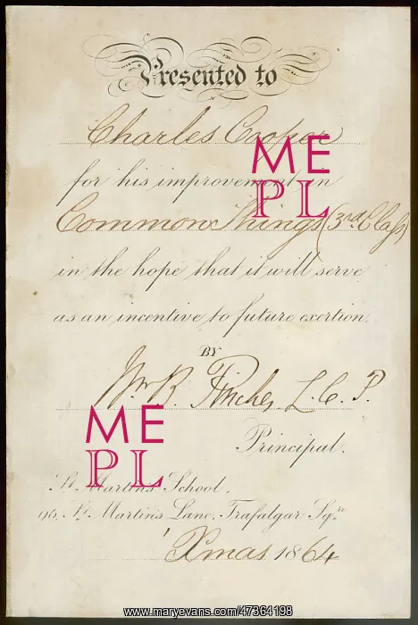 : SCHOOL PRIZE 1864 : SCHOOL PRIZE 1864