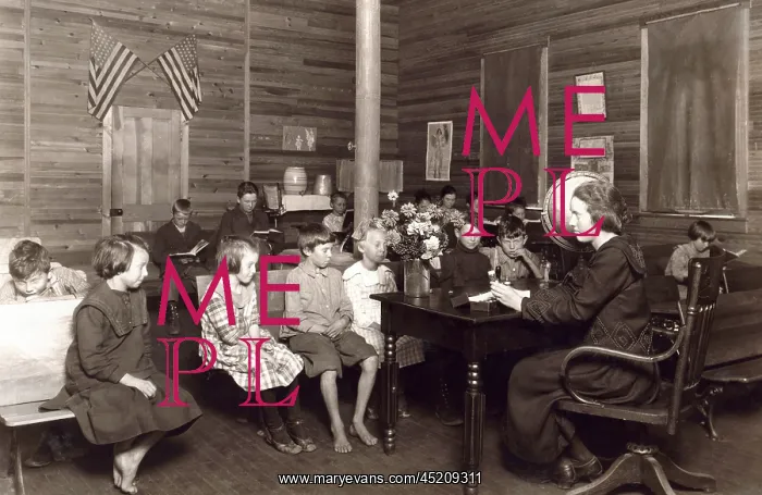 : School in session - Sunset School, Marey, ? : School in session - Sunset School, Marey, ?