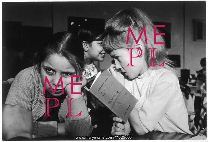 : Schoolgirl reading aloud : Schoolgirl reading aloud