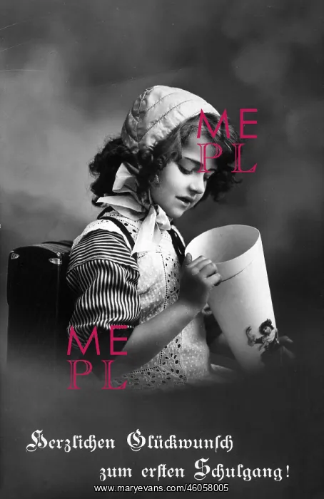 : Schoolgirl with sweets 1910 : Schoolgirl with sweets 1910