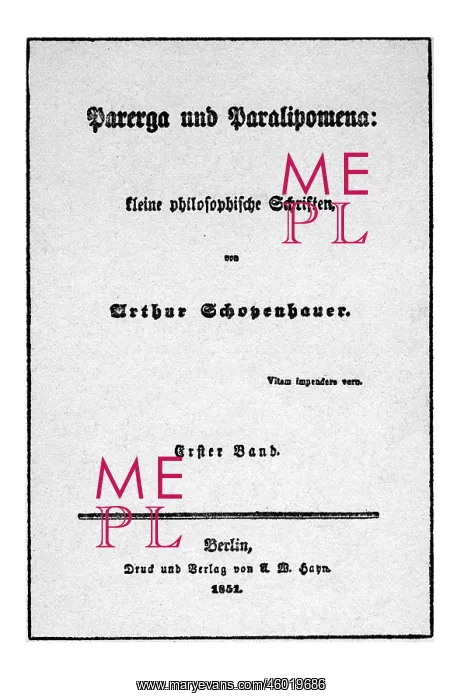 : Schopenhauer, Arthur, 22.2.1788 - 21.9.1860 : Schopenhauer, Arthur, 22.2.1788 - 21.9.1860