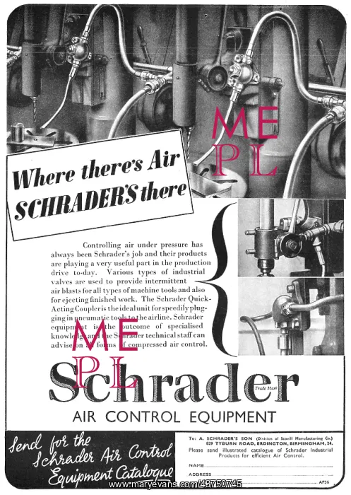 : Schrader Pneumatic Air Line Equipment : Schrader Pneumatic Air Line Equipment