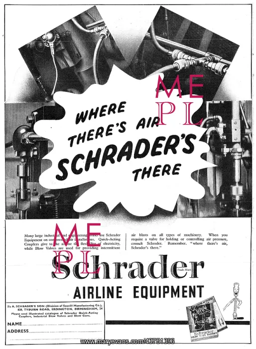 : Schrader Pneumatic Air Line Equipment : Schrader Pneumatic Air Line Equipment