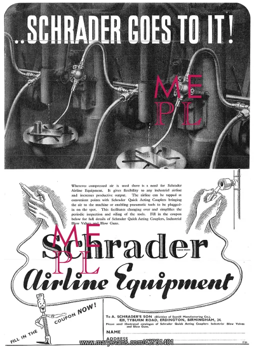 : Schrader Pneumatic Air Line Equipment : Schrader Pneumatic Air Line Equipment