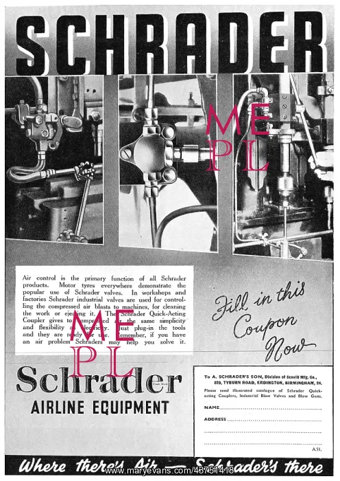 : Schrader Pneumatic Air Line Equipment : Schrader Pneumatic Air Line Equipment