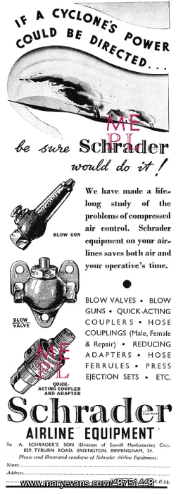 : Schrader Pneumatic Air Line Equipment : Schrader Pneumatic Air Line Equipment