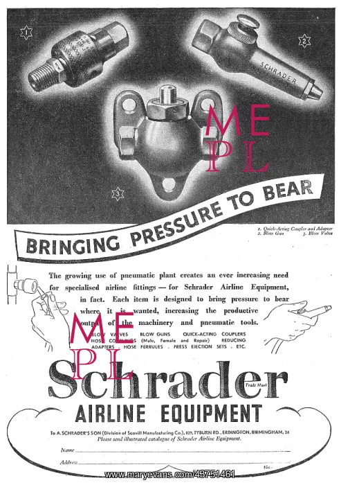 : Schrader Pneumatic Air Line Equipment : Schrader Pneumatic Air Line Equipment