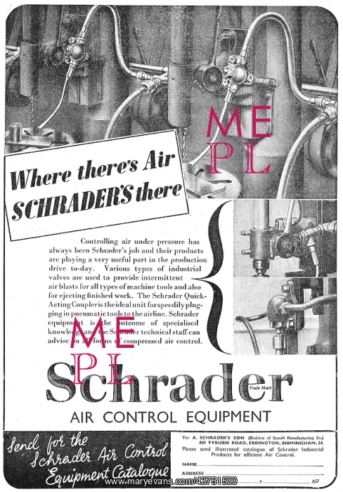 : Schrader Pneumatic Air Line Equipment : Schrader Pneumatic Air Line Equipment