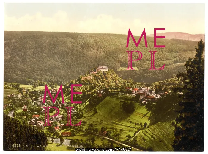 : Schwarzburg, from Trippstein, Thuringia, Germany : Schwarzburg, from Trippstein, Thuringia, Germany