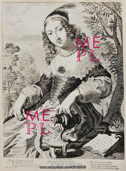 : science, grammar, allegory, copper engraving : science, grammar, allegory, copper engraving