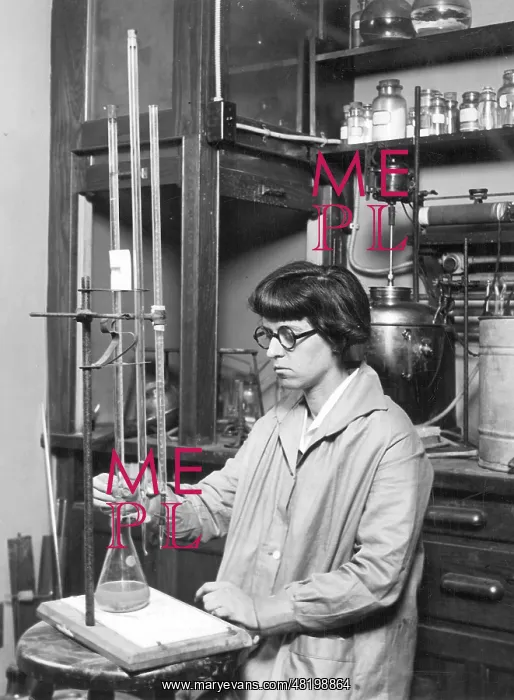 : Scientist in her laboratory, 1927 : Scientist in her laboratory, 1927