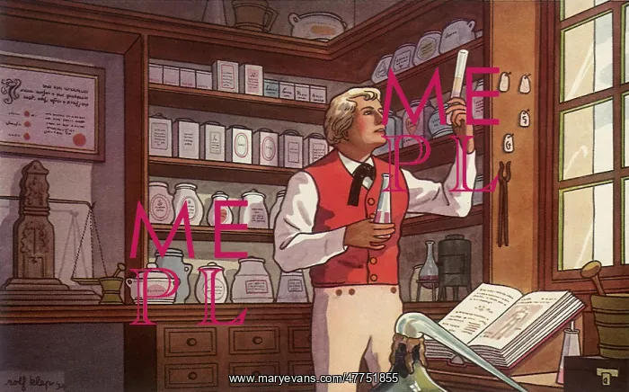 : Scientist looks at Test Tube : Scientist looks at Test Tube