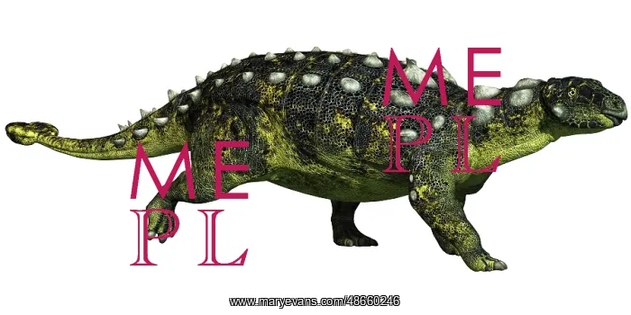 : Scolosaurus dinosaur, side view on white background : Scolosaurus dinosaur, side view on white background