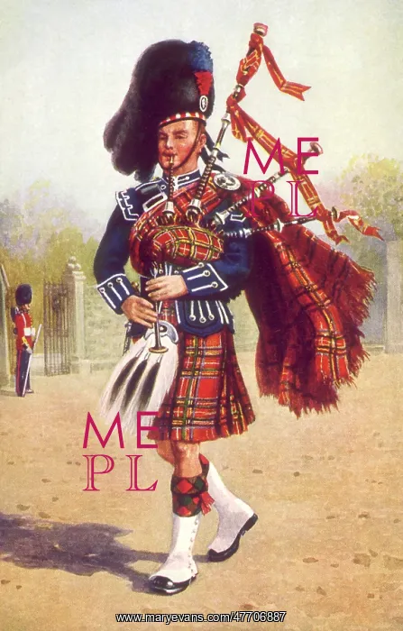 : Scot Playing Bagpipes : Scot Playing Bagpipes
