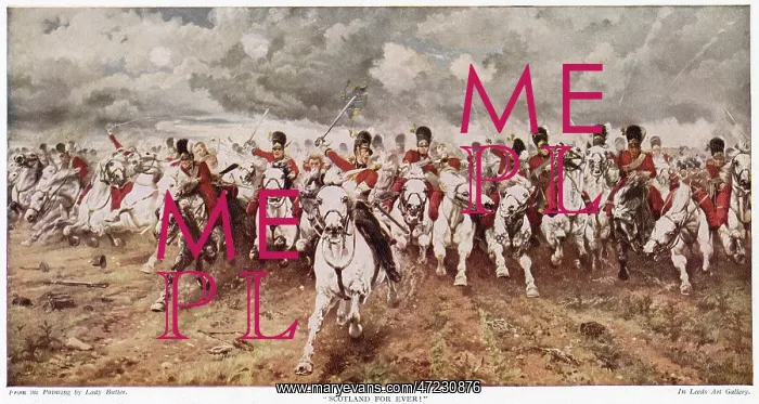: Scots Greys charge at the Battle of Waterloo : Scots Greys charge at the Battle of Waterloo