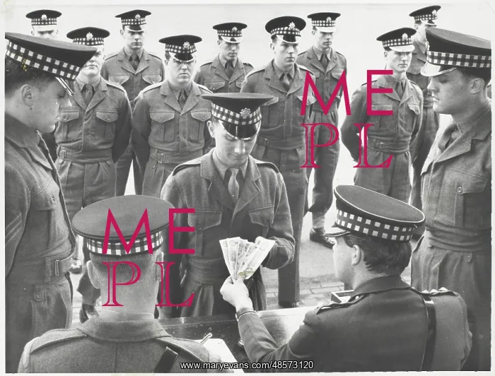 : Scots Guard pay parade : Scots Guard pay parade
