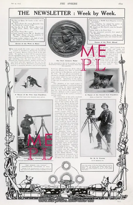 : Scott of the Antarctic - page from The Sphere : Scott of the Antarctic - page from The Sphere