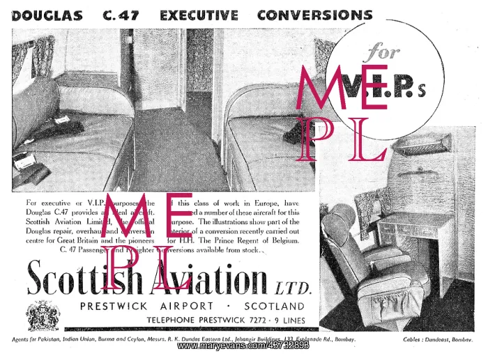: Scottish Aviation - VIP DC3 - C47 - Skymaster Conversions : Scottish Aviation - VIP DC3 - C47 - Skymaster Conversions