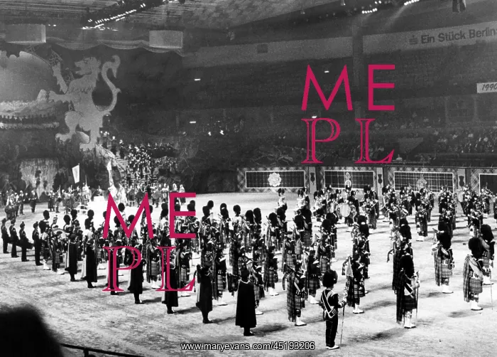 : Scottish bagpipers of the British army during Berlin Tattoo : Scottish bagpipers of the British army during Berlin Tattoo